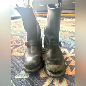 Vintage Frye 12R Engineer Motorcycle Leather Boot Women’s size 8.5